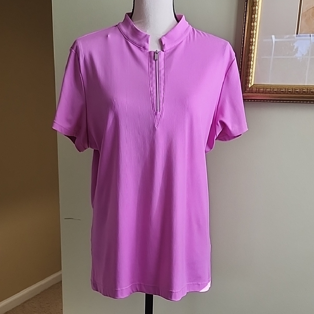 Women's Lavender Short Sleeve Top Tail Golf